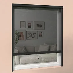 Volet-Moustiquaire Moustiquaire Pour Fenêtre<Moustiquaire enroulable verticale grise H145 cm x L130 cm