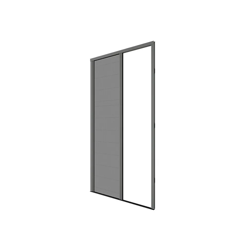 Volet-Moustiquaire Moustiquaire Pour Porte-Fenêtre<Moustiquaire plissée pour porte et porte-fenêtre H230 cm x L140 cm coloris gris