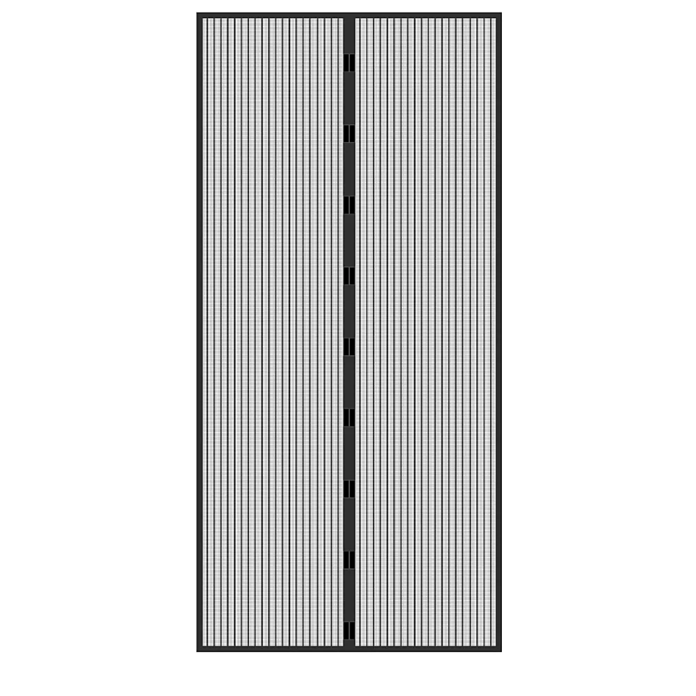 ECD Germany Moustiquaire porte 100x210cm noir montage adhésif sans perçage ni vissage anti insectes- Moustiquaire Pour Porte