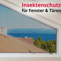 Floordirekt Moustiquaire Pour fenêtre et porte Ultra résistant Noir Largeur 0,8 m Longueur 15 mètres -- Moustiquaire De Lit