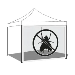Frankystar Moustiquaire pour gazebo de jardin 300xH200 cm - Blanc- Moustiquaire Pour Tonnelle Et Pergola