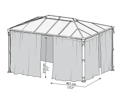 Canopia by Palram Moustiquaire pour tonnelle Martinique 4300- Moustiquaire Pour Tonnelle Et Pergola