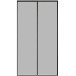KOCOON Moustiquaire rideau aimanté noir 120 x 220 cm- Moustiquaire Pour Porte