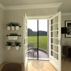 KOCOON Moustiquaire rideau aimanté noir 120 x 220 cm- Moustiquaire Pour Porte