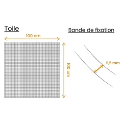 Easy Life Moustiquaire Pour Fenêtre<Moustiquaire, Sans Perçage, pour Fenêtre, 100 x 100 cm, Auto-Agrippante, Blanche