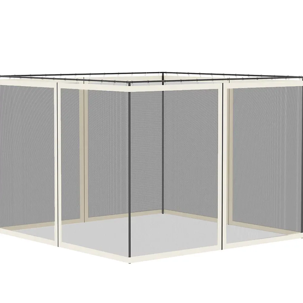 Outsunny Moustiquaire Pour Tonnelle Et Pergola<Moustiquaires pour tonnelle barnum pavillon de jardin 3x3m nylon noir