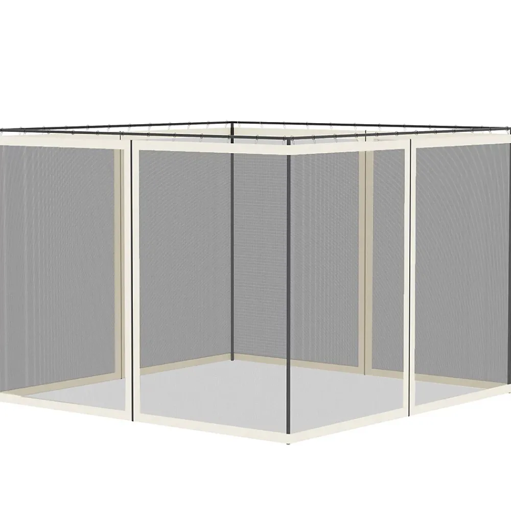 Outsunny Moustiquaire Pour Tonnelle Et Pergola<Moustiquaires pour tonnelle barnum pavillon de jardin 3x3m nylon noir