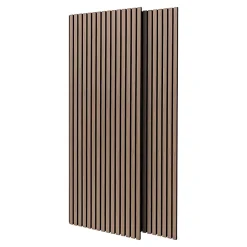 Frankystar Panneau Tasseau Bois<Mozart - Lot de 2 panneaux acoustiques à lattes en bois 235x60 cm, marron clair