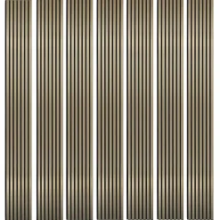 Decoon Panneau Tasseau Bois<Mur TV - Lot de 7 Panneaux tasseaux bois 250 x 30 x 1,9 cm - gold/feutrine noir - 5,25m²