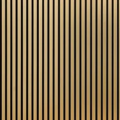 Decoon Panneau Tasseau Bois<Mur TV - Lot de 7 Panneaux tasseaux bois 250 x 30 x 1,9 cm - gold/feutrine noir - 5,25m²