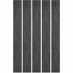 Decoon Panneau Tasseau Bois<Mur TV - Lot de 5 Panneaux tasseaux bois 250 x 30 x 1,9 cm - décor marbre noir/feutrine noir - 3,75m²