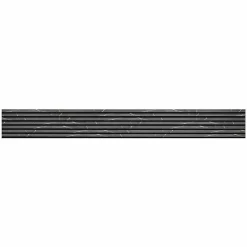 Decoon Panneau Tasseau Bois<Mur TV - Lot de 5 Panneaux tasseaux bois 250 x 30 x 1,9 cm - décor marbre noir/feutrine noir - 3,75m²