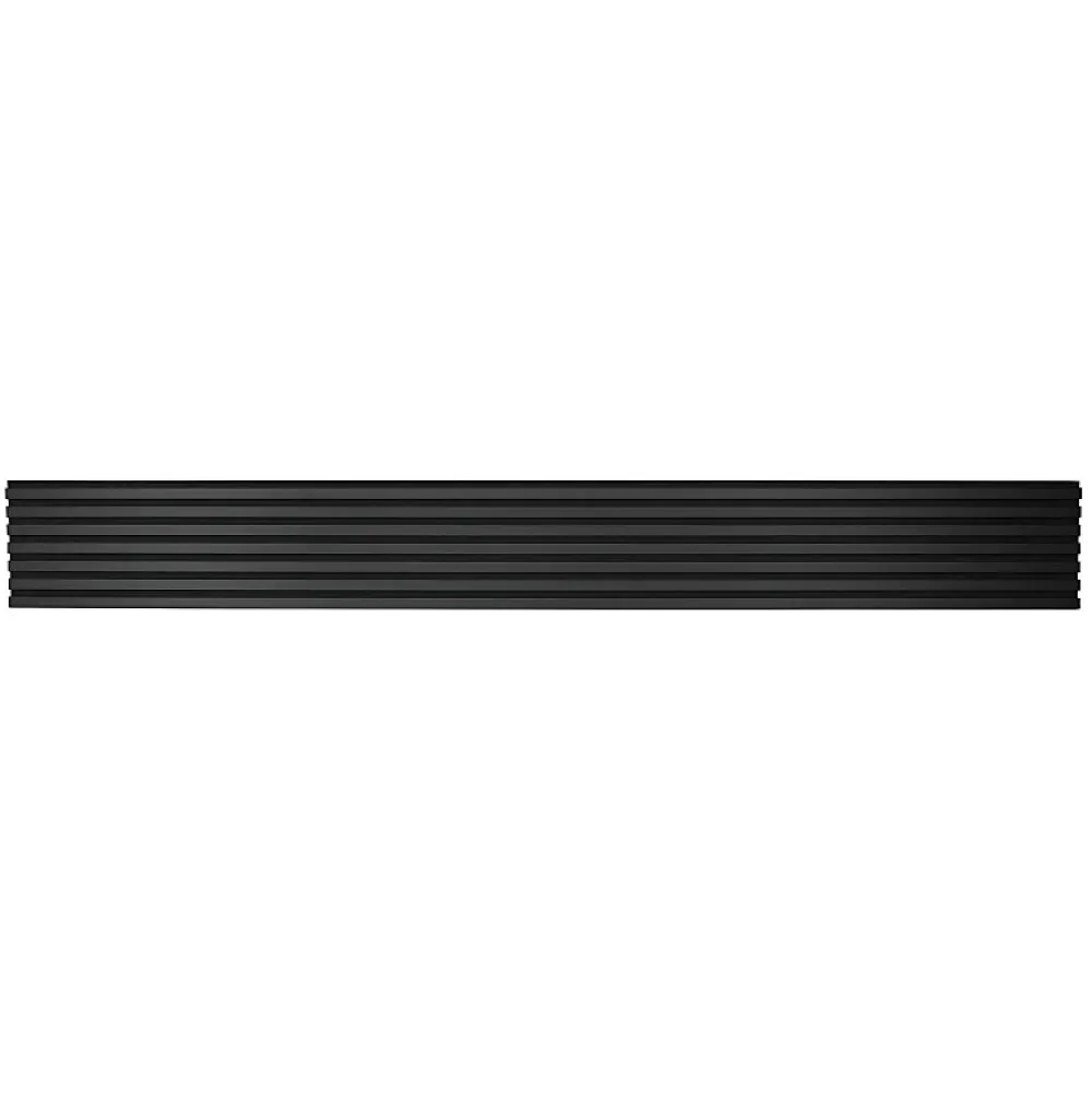 Decoon Panneau Tasseau Bois<Mur TV - Lot de 5 Panneaux tasseaux bois 250 x 30 x 1,9 cm - Lamelles placage noir fond noir - 3,75m²