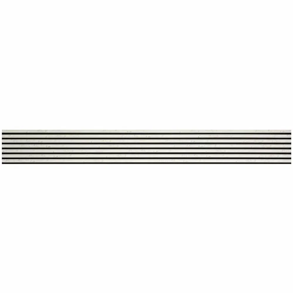 Decoon Panneau Tasseau Bois<Mur TV - Lot de 7 Panneaux tasseaux bois 250 x 30 x 1,9 cm - décor marbre blanc/feutrine noir - 5,25m²