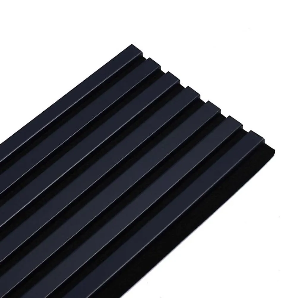 Decoon Mur TV - Lot de 7 Panneaux tasseaux bois 250 x 30 x 1,9 cm - bleu nuit/feutrine noir - 5,25m²- Panneau Tasseau Bois