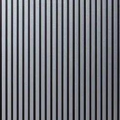 Decoon Panneau Tasseau Bois<Mur TV - Lot de 5 Panneaux tasseaux bois 250 x 30 x 1,9 cm - alu/feutrine noir - 3,75m²