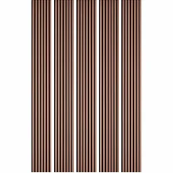 Decoon Panneau Tasseau Bois<Mur TV - Lot de 5 Panneaux tasseaux bois 250 x 30 x 1,9 cm - terracotta/feutrine noir - 3,75m²
