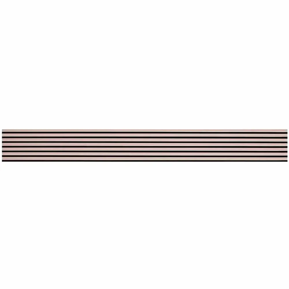 Decoon Panneau Tasseau Bois<Mur TV - Lot de 7 Panneaux tasseaux bois 250 x 30 x 1,9 cm - rose pastel/feutrine noir - 5,25m²