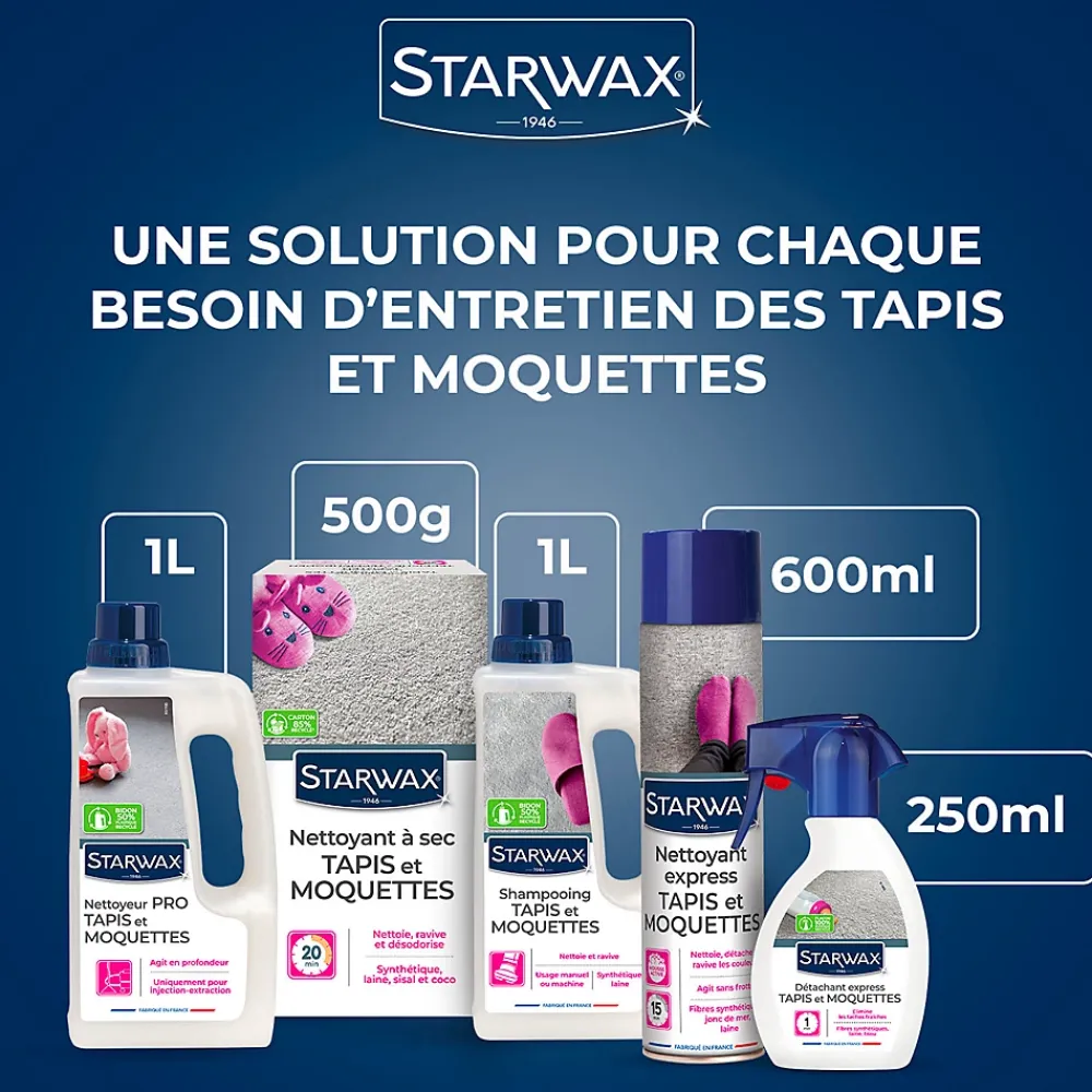 Starwax Nettoyant raviveur express tapis et moquettes 600ml- Nettoyant Moquette|Nettoyant Moquette