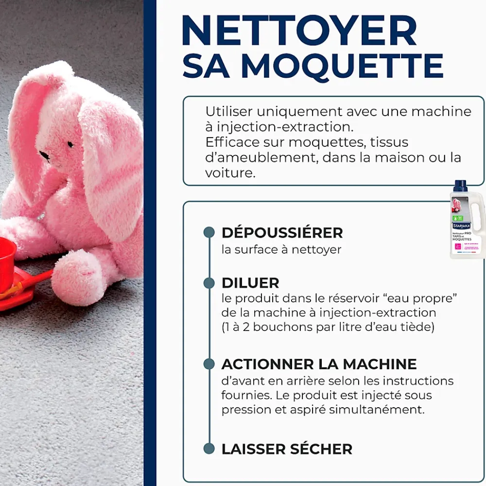 Starwax Nettoyant Moquette|Nettoyant Moquette<Nettoyant tapis et moquettes 1L