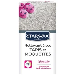 Starwax Nettoyeur à sec tapis et moquettes 500g- Nettoyant Moquette|Nettoyant Moquette