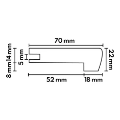 Deschaumes Nez De Marche|Nez De Marche<Nez de marche Chêne l.70mm Long. 1m Parquet Ep. 14mm Brut