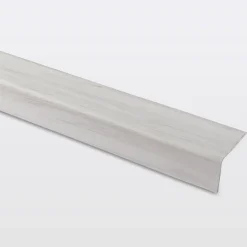 GoodHome Nez De Marche|Nez De Marche<Nez de marche en aluminium décor bois blanc 35 x 25 x 1800 mm.