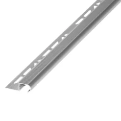 Diall Nez de marche extérieur rond aluminium brut argent lisse 37mmx250cm- Nez De Marche|Nez De Marche