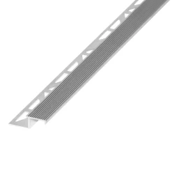 Diall Profilé Carrelage<Nez de marche extérieur droit aluminium brut argent lisse 35mmx250cm