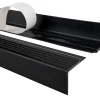 Quest Nez de marche PVC 48x42mm, , profilé d'escalier PMW, auto-adhésif, antidérapant, d'escalier-protection, noir, 1.5m- Nez De Marche|Nez De Marche