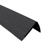 Quest Nez de marche PVC 48x42mm, , profilé d'escalier PMW, antidérapant, d'escalier-protection, noir, 1.5m- Nez De Marche|Nez De Marche