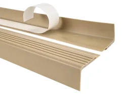 Quest Nez De Marche|Nez De Marche<Nez de marche PVC 48x42mm, , profilé d'escalier PMW, auto-adhésif, antidérapant, d'escalier-protection, beige, 1.3m