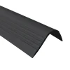 Quest Nez de marche PVC 52x40mm, , profilé d'escalier RGPT, antidérapant, d'escalier-protection, noir, 1.5m- Nez De Marche|Nez De Marche