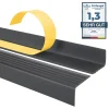 Quest Nez de marche PVC 40x25mm, , profilé d'escalier ND, auto-adhésif, antidérapant, d'escalier-protection, gris foncé, 1.3m- Nez De Marche|Nez De Marche