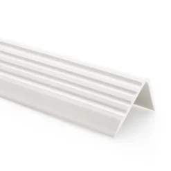 Quest Nez de marche PVC 40x25mm, , profilé d'escalier ND, auto-adhésif, antidérapant, d'escalier-protection, blanc, 1.1m- Nez De Marche|Nez De Marche