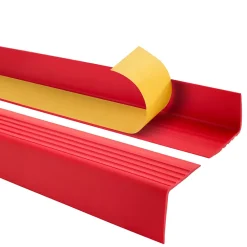 Quest Nez De Marche|Nez De Marche<Nez de marche PVC 50x50mm, , SST, profilé d'escalier RGP-O, auto-adhésif, antidérapant, d'escalier-protection, Rouge, 0.8m