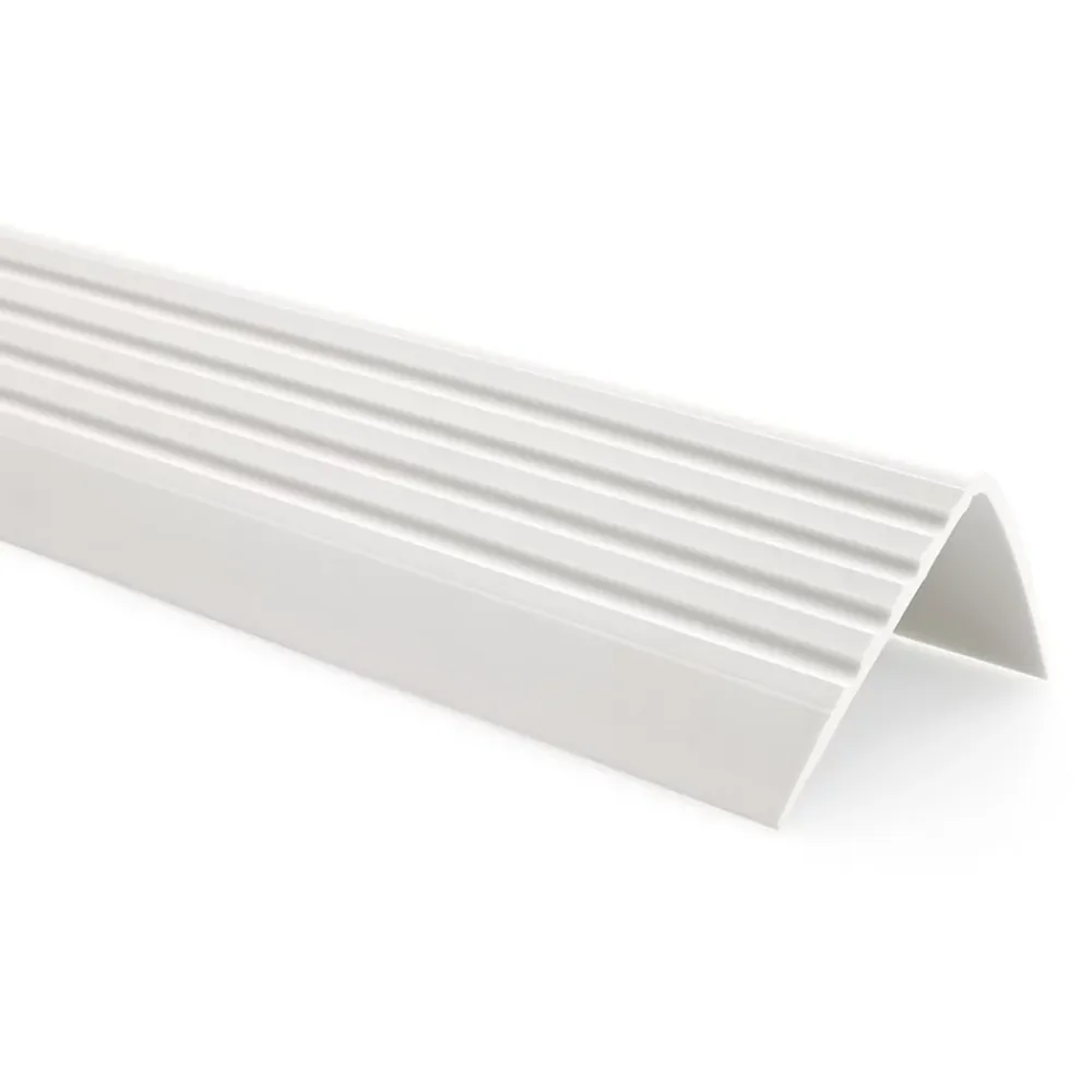 Quest Nez De Marche|Nez De Marche<Nez de marche PVC 50x42mm, , profilé d'escalier RGP, auto-adhésif, antidérapant, d'escalier-protection, blanc, 2m