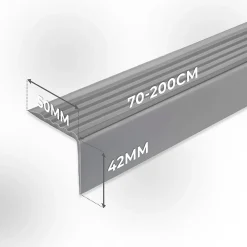 Quest Nez De Marche|Nez De Marche<Nez de marche PVC 50x42mm, , profilé d'escalier RGP, auto-adhésif, antidérapant, d'escalier-protection, blanc, 2m