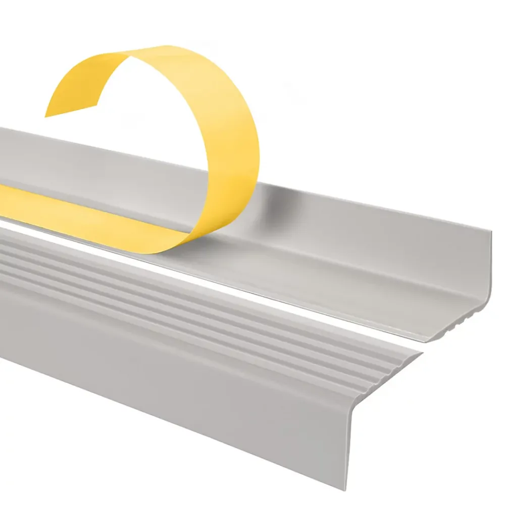 Quest Nez De Marche|Nez De Marche<Nez de marche PVC 40x25mm, , profilé d'escalier ND, auto-adhésif, antidérapant, d'escalier-protection, gris clair, 1.5m