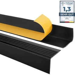 Quest Nez De Marche|Nez De Marche<Nez de marche PVC 50x42mm, , profilé d'escalier RGP, auto-adhésif, antidérapant, d'escalier-protection, noir, 1.5m
