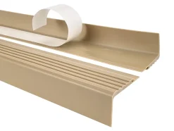 Quest Nez De Marche|Nez De Marche<Nez de marche PVC 48x42mm, , profilé d'escalier PMW, auto-adhésif, antidérapant, d'escalier-protection, beige, 1.5m