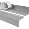 Quest Nez de marche PVC 48x42mm, , profilé d'escalier PMW, auto-adhésif, antidérapant, d'escalier-protection, gris, 0.9m- Nez De Marche|Nez De Marche