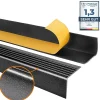 Quest Nez De Marche|Nez De Marche<Nez de marche PVC 50x42mm, , profilé d'escalier RGP, auto-adhésif, antidérapant, d'escalier-protection, noir-argent, 1.65m