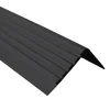 Quest Nez de marche PVC 40x40mm, , profilé d'escalier RD, antidérapant, d'escalier-protection, noir, 1.5m- Nez De Marche|Nez De Marche