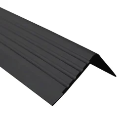 Quest Nez de marche PVC 40x40mm, , profilé d'escalier RD, antidérapant, d'escalier-protection, noir, 1.5m- Nez De Marche|Nez De Marche