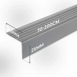 Quest Nez de marche PVC 40x25mm, , profilé d'escalier ND, auto-adhésif, antidérapant, d'escalier-protection, laiton, 1.3m- Nez De Marche|Nez De Marche