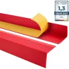 Quest Nez de marche PVC 50x42mm, , profilé d'escalier RGP, auto-adhésif, antidérapant, d'escalier-protection, Rouge, 1m- Nez De Marche|Nez De Marche