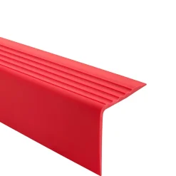 Quest Nez de marche PVC 50x42mm, , profilé d'escalier RGP, auto-adhésif, antidérapant, d'escalier-protection, Rouge, 1m- Nez De Marche|Nez De Marche