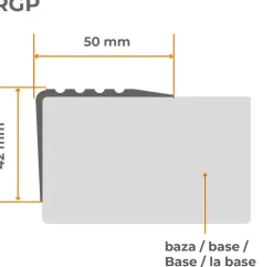 Quest Nez De Marche|Nez De Marche<Nez de marche PVC 50x42mm, , profilé d'escalier RGP, auto-adhésif, antidérapant, d'escalier-protection, crémeux, 0.7m