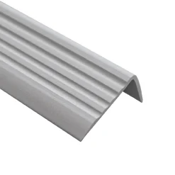 Quest Nez De Marche|Nez De Marche<Nez de marche PVC 50x42mm, , profilé d'escalier RGP, auto-adhésif, antidérapant, d'escalier-protection, argenté, 1.3m